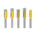 1pcs Spiral Trimming Bit 6mm Shank YG8 Alloy 45# Steel Body Single/Double Bearing Double/Triple Carbide For Solid Wood MDF Plywood Particle Board