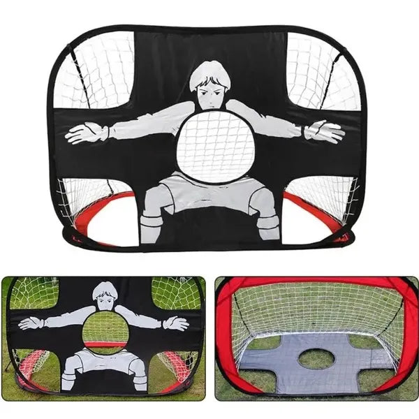 Pop-Up Foldable Football Goal – Nylon Mini Net For Adults & Youth, Outdoor Sports-Perfect Christmas Gift