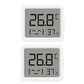 2Pcs XIAOMI 3 Mijia Smart Temperature Humidity Sensor Mini 0°C-60°C Range Bluetooth 5.0 High Precision Compact Hygrometer with LCD Display and Wall Sticker