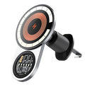 A8 Magnetic Car Mount Wireless Charger Holder 15W Fast Wireless Charging 1200g Strong Suction 360° Adjustable for iPhone Android