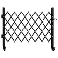 Foldable Security Gate, Expandable Safety Barrier With 360' Swivel Casters Lockable Design, Portable Mobile Rolling...