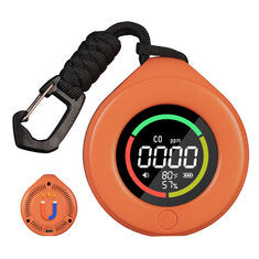 MOES Mini Carbon Monoxide Detector Travel 3-in-1 Portable Temperature/Humidity/CO Meter with Magnetic Suction 120 Hour Standby Chargeable