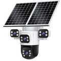 Guudgo 2MP+2MP+2MP+2MP Four Lens Solar Camera 5X Zoom 4G AOV Outdoor Security Camera 360 Degree Smart Night Vision Waterproof Camera