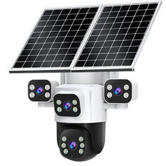 Guudgo 2MP+2MP+2MP+2MP Four Lens Solar Camera 5X Zoom 4G AOV Outdoor Security Camera 360 Degree Smart Night Vision Waterproof Camera