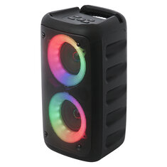 HY-3317 Portable bluetooth Speaker Wireless Speakers RGB Light Dual Subwoofers Tweeter Support U Disk AUX TF Card Playback Outdoors Karaoke Speakers