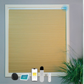 Equipped With A 15 Channel Remote Control And Solar Charging Panel, Electric Fully Blackout Honeycomb Curtain,...