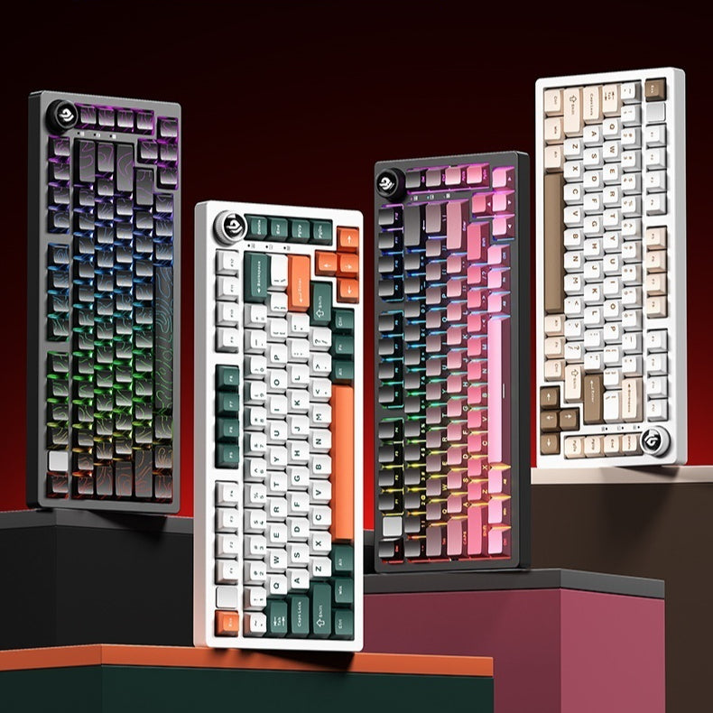 Tri-mode Mechanical Keyboard Custom Kit With RGB Lighting