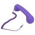 Cell Phone Handset 3.5mm Plug Retro Radiation Proof Wired Telephone Handset Receiver For Smartphone Computer Purple