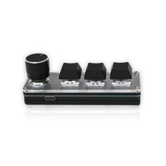 3 Key RGB Mechanical Keyboard Type-C Customizable Programmable Shortcut Macropad Rotary Encoder Gaming Keypad Computer Laptop Tablet Mobile Compatible
