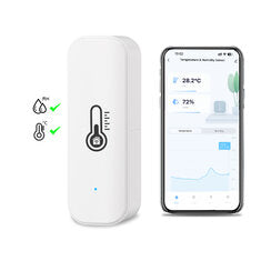 Tuya WiFi Indoor Smart Temperature Humidity Sensor Hygrometer Battery Powered APP Monitoring For Alexa Google Home Voice