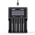 XTAR VC4SL QC3.0 LCD Screen Display 3.6V/3.7V/1.2V Li-ion Battery Charger 4-Slots Type-C Fast Charging Current Optional for 18650/21700 AAA AA Battery