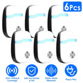 6 Packs Ultrasonic Pest Repellers Electric Plug-In Indoor Pest Control Mouse Repellent Chaser Deterrent Rodent Chaser For Home Kitchen Office Warehouse Hotel 22-65kHz