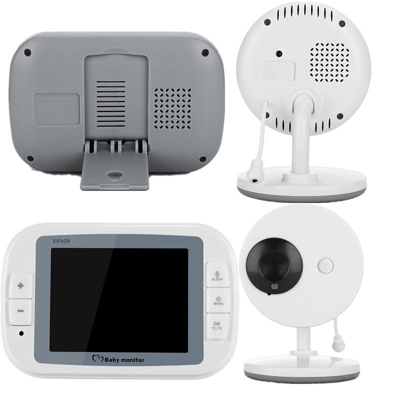 3.5 Inch Digital Wireless Baby Monitor, Night Vision Baby Safety Nursing, Music, Room Temperature Monitoring, Power...