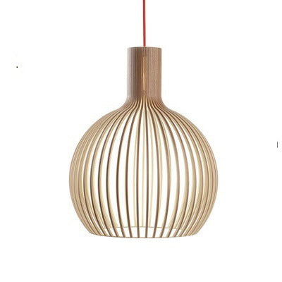 Nordic Birdcage Chandelier Solid Wood Chandelier Retro Birdcage Simple Homestay Bar Counter Bedroom Coffee Shop...
