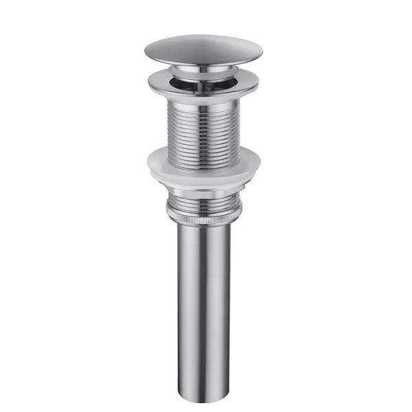 Bathroom Sink Drain Without Overflow, Vessel Sink Lavatory Vanity Pop-Up Drain Stopper, 304 Stainless Steel