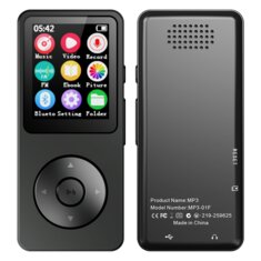 MP3-01F 32GB/64GB Bluetooth 5.0 MP3 Player with 1.8 Inch Screen HiFi Sound 30H Playback FM Radio Voice Recorder E Book Portable Digital Audio Music Player