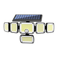 Elfeland 370 LED 6 Head Outdoor Solar Light, Motion Sensor, Wide-Angle Flood Illumination, Waterproof Outdoor Solar Lamp for Yard, Garden, Fence & Pathways