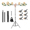 5×6.5FT T-Shape Photo Video Backdrop Stand Heavy Duty Background Stand Adjustable Photography Backdrop Stand With 6...