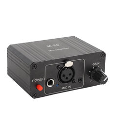 High Gain 48V Microphone Preamp Low Noise XLR Output Balanced Amplifier Compact Design for Dynamic and Condenser Mic Professional Audio