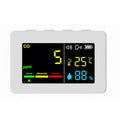 Portable Air Quality Meter 3in1 CO Temperature and Humidity Tester Color Screen Carbon Monoxide Detector with Voice Alarm and Electric Quantity Display Function