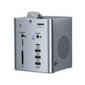 ULT 13 in 1 Vertical Docking Station with PD100W DC18W,TF&SD3.0,10Gbps USB-C USB-A, Camera,bluetooth-compatible 6.0 Speaker, Volume Adjustment for Laptop Computer PC