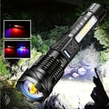LED Super Powerful Rechargeable Torch Flood Light,Focus Adjustable Water Resistant Handheld Light For Outdoor...