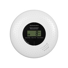 MOES Zigbe Smart Smoke and Carbon Monoxide Alarm 85dB High-Volume Alarm Real-Time LCD&App Monitor 2-In-1 Protection 2.4 GHz Wireless Tuya Smoke Detector for Indoor Rooms