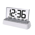 3572 Multifunctional Digital Alarm Clock Large LCD Screen Display Dual Alarm Temperature Humidity Backlight for Bedroom Office Home Use