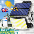 LED Solar PIR Motion Sensor Wall Light Outdoor Garden Security Flood Street Lamp