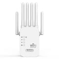 1200Mbps Wireless WiFi Repeater Dual Band WIFI Extender Booster 2.4G/5G Network Amplifier with 6 Antennas 360° Full Coverage Signal for Small Office