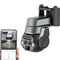 4K 6MP HD Dual-lens WiFi Surveillance Camera 10X Zoom Outdoors Night Vision Human Detection IP66 Waterproof Two-way Audio Monitoring Home Security Cameras