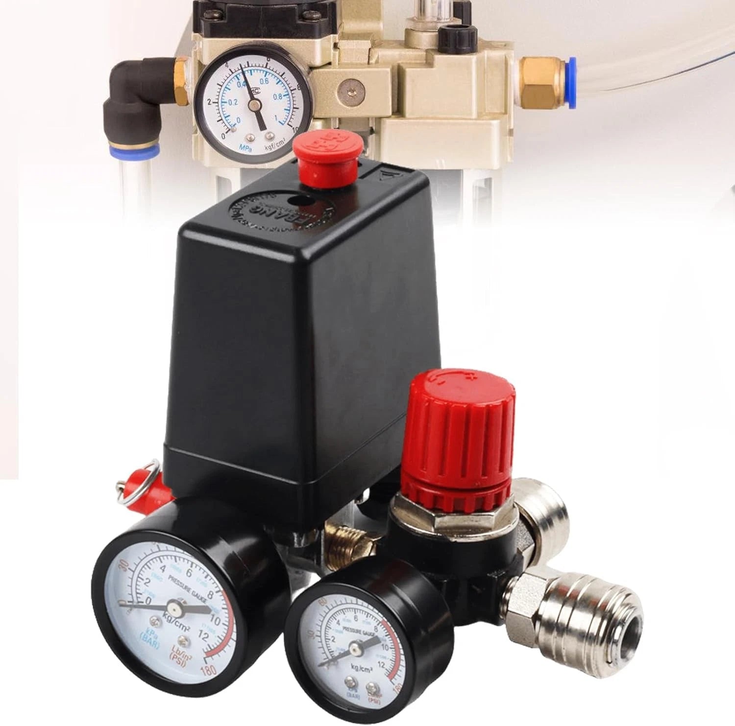 Support Pan European：New 1/4" Pressure Regulator With Pressure Switch For Compressor Switch 230V 20A 8bar IP44