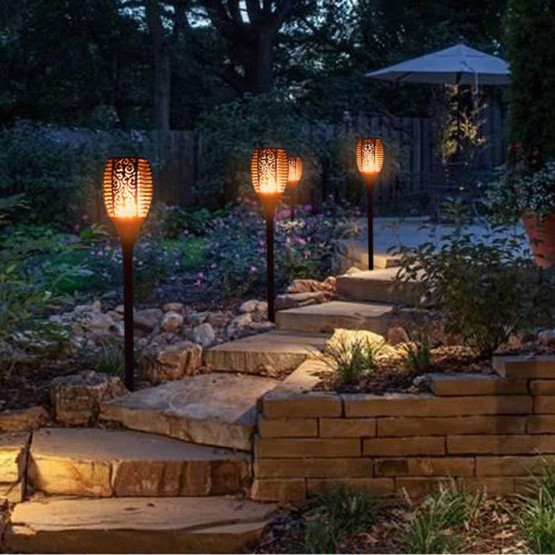 Solar-Gartenfackel LED – Flackernde Flamme, wasserdicht