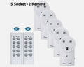 1-5 Remote Control Sockets Wireless  Home Mains Power Outlet Pack UK Plug