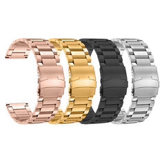 22mm Three-bead Trapezoidal Stainless Steel Watch Straps Smart Watch Band Replacement Strap