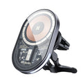 Mcdodo 15W Magnetic Wireless Charger Car Mount PD3.0 QC3.0 Fast Charging Transparent 360° Rotation Breathing Light