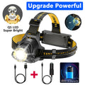 LED Headlamp Rechargeable Head Torch Zoom Headlight Lamp Powerful Flashlight Fishling Driving Camping Light With 3...