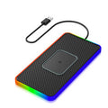 Car Wireless Charger with Atmosphere Lighting Wireless Phone Charger Fast Charging Station for 15 14 13 Pro Max