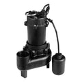Submersible Sewage Pump, 1/2 HP, 6000 GPH Cast Iron Sewage/Effluent Pump With Automatic Tethered Float Switch, 2-Inch NPT Discharge, 120V, 25 Ft Max Lift, For Basement, Septic Tank, Residential