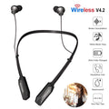 Black-Red Color Options -- 1Pc Wireless Neckband Headphones V4.2 Sweat-proof Sport Headsets Earbuds In-Ear Magnetic...