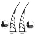 80x38in Door Window Awning With Brown Polycarbonate Panel & Black Bracket, Outdoor Rain Snow Sun Shade Cover,...