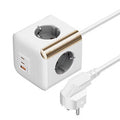 Toocki C27A Cube EU Socket 33W GaN Power Strip 7-in-1 USB-C Port 4000W 4AC Outlet 2USB-C 1USB-A Desktop Charging Station 1.5M Cable for Phone Tablet
