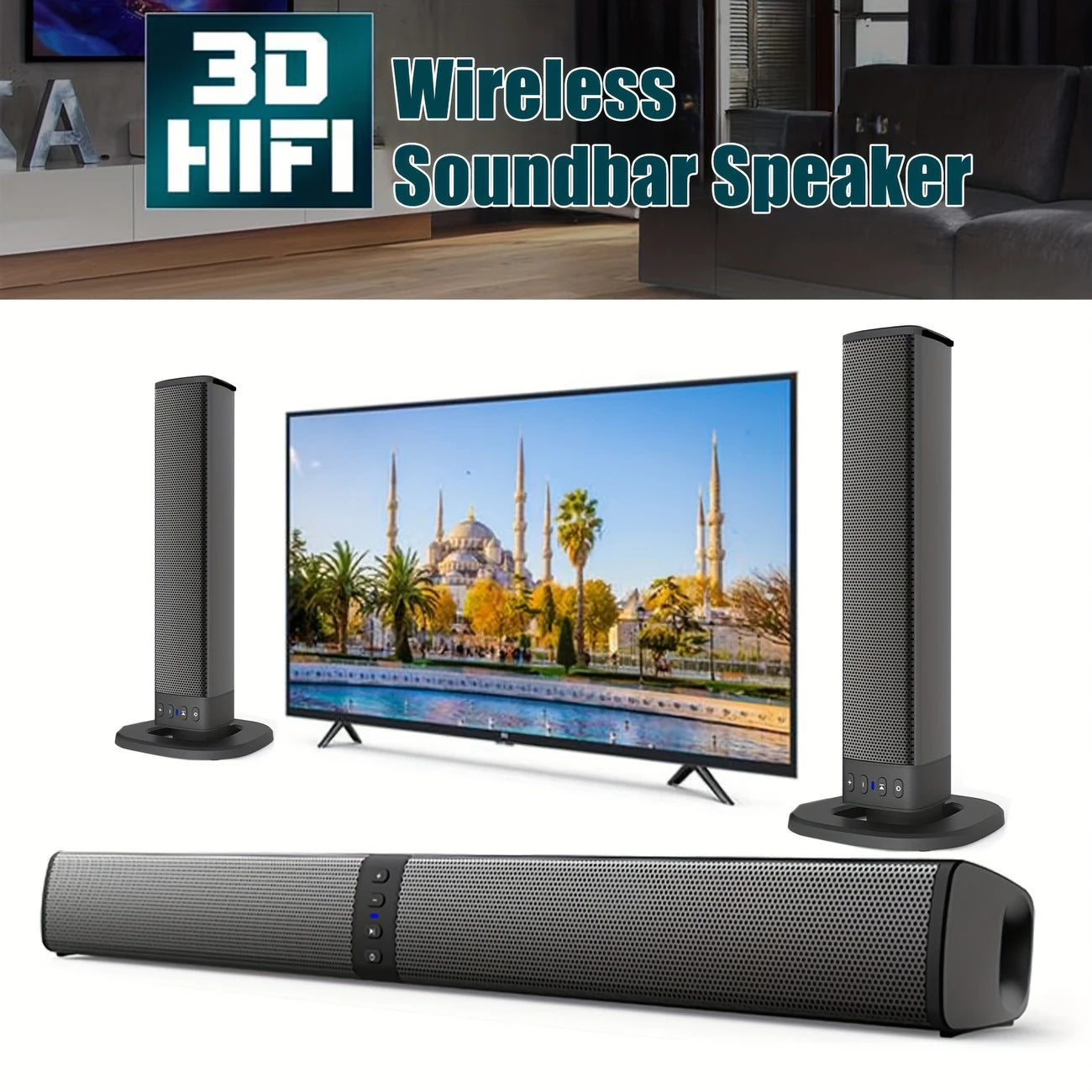 2-in-1 Soundbar For The Living Room Home Bluetooth Speaker With Built-in Soundbar — kaufen online Deutschland
