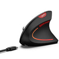 T22 bluetooth 5.1 Wireless Vertical Mouse Dual Mode Ergonomics 2.4G Wireless RGB Lighting Silent Click 800-2400DPI Gaming Type-C Fast Charge Gamer Mice
