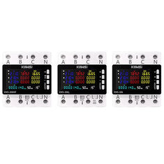 Tuya Wifi Power Energy Meter AC Monitor AC 85-290V 80A 3 Phase 4-wire DIN Rail Over Under Voltage Protector Electricity Meter