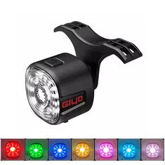 GIYO Smart Brake Sensing RGB Bicycle Taillight Waterproof Warning Flash Lamp USB Charge Bike Rear Light for Outdoor MTB Night Riding Safting