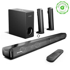 [EU/UK Direct] Refurbished Ultimea Apollo S50 4.1CH Soundbar bluetooth Soudbar 5 Units 3 Mode Audio DSP Chip BassMax Tech Wired Soundbar Detachable Desktop Speaker