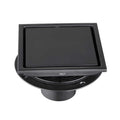 6 Inch Square Shower Drain With 2-in-1 Flat & Tile Insert Removable Cover, 304 Stainless Steel With Flange And Hair...