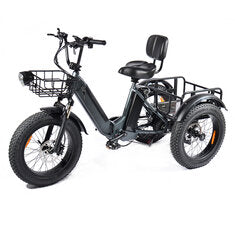 [EU Direct] PULUMA SL001 Electric Tricycle 48V 13.5*2 Dual Batteries 500W*2 Dual Motor Recommended Top Speed 25KM/H 20Inch Tires 80KM Max Mileage 150KG Max Load Electric Bike