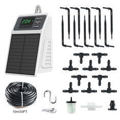 SOP17 Upgraded Solar Drip Irrigation System Automatic Watering Plants Supplies for Home and Garden Balcony Greenhouse Hanging Plants